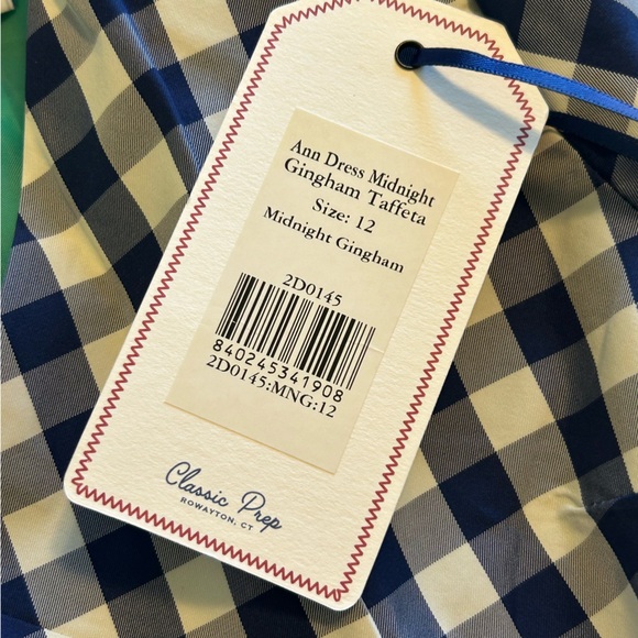 NWT Sz12 Classic Prep Ann Gingham Taffeta Dress - Picture 8 of 10